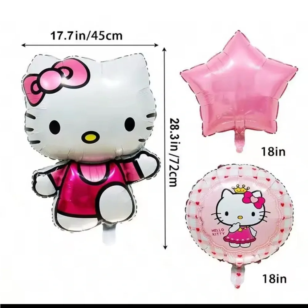 Hello Kitty Pink and White Balloon Decoration Set - Picture 2 of 3